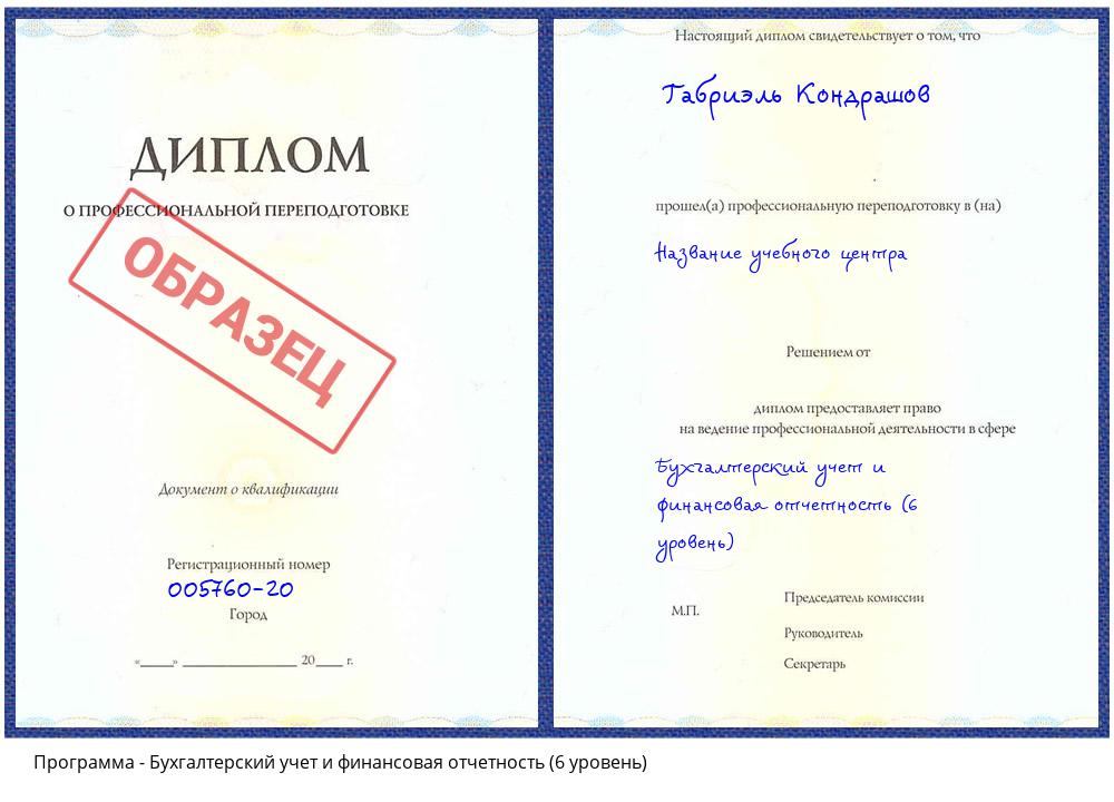 Бухгалтерский учет и финансовая отчетность (6 уровень) Якутск