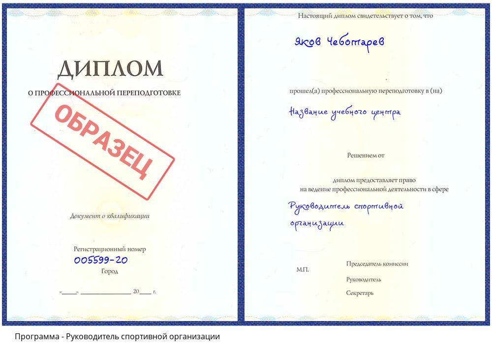 Руководитель спортивной организации Якутск