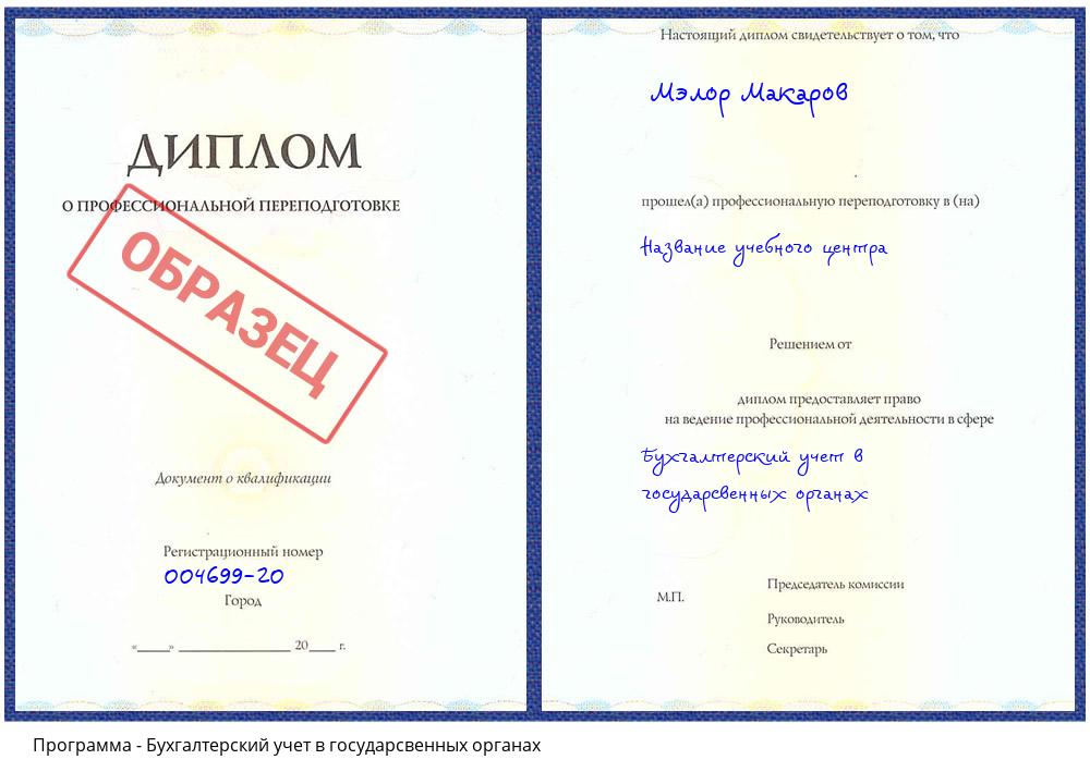 Бухгалтерский учет в государсвенных органах Якутск