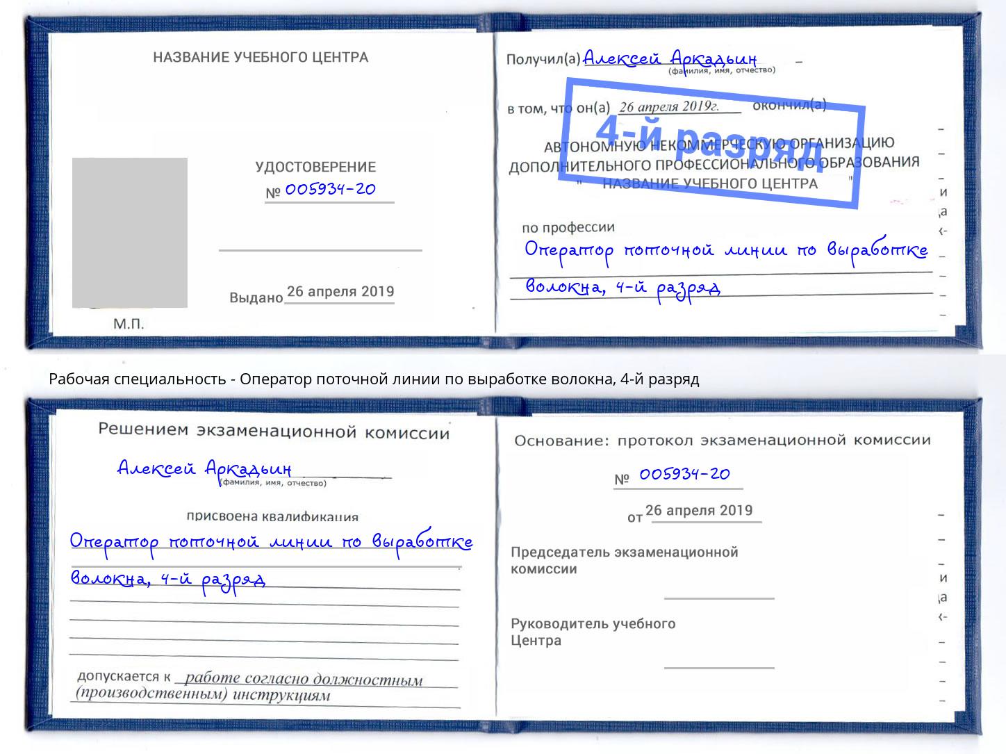 корочка 4-й разряд Оператор поточной линии по выработке волокна Якутск